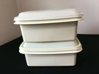 Vintage Tupperware Ice Cream Freeze N Serve Containers With Lids 1254