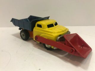 Vintage Line Mar Marx Toys Japan Tin Dump Truck Yellow And Blue
