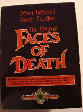 Vintage Faces of Death VHS Movies Gorgon Video 1,  2,  3,  4 & 5 Box Set 2