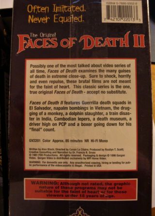 Vintage Faces of Death VHS Movies Gorgon Video 1,  2,  3,  4 & 5 Box Set 4