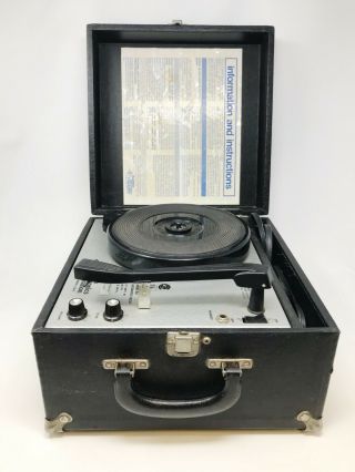 Vintage Hamilton Electronics Portable Record Player Model 910 4 Speed