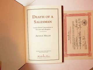 DEATH OF A SALESMAN ARTHUR MILLER SIGNED,  W/COA 3