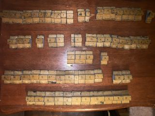 70 Vintage Wooden Rubber Stamps Letter and Number Printing set 2