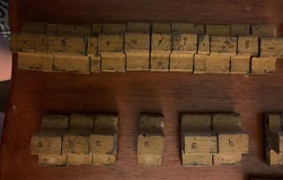 70 Vintage Wooden Rubber Stamps Letter and Number Printing set 3