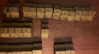 70 Vintage Wooden Rubber Stamps Letter and Number Printing set 5