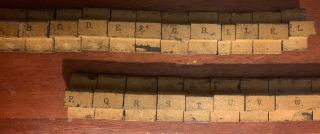 70 Vintage Wooden Rubber Stamps Letter and Number Printing set 8