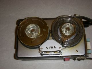 Vintage AIWA MODEL TP - 61R PORTABLE REEL TO REEL TAPE RECORDER, 5