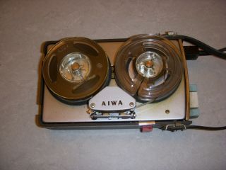 Vintage AIWA MODEL TP - 61R PORTABLE REEL TO REEL TAPE RECORDER, 6