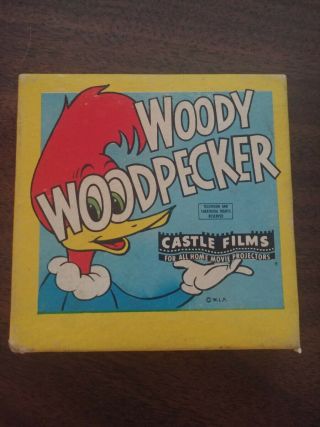 Vintage Movie Reel 8mm Film Woody Woodpecker 517 Secret Agent Castle