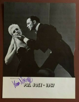 Kim Novak Vintage Signed Book Photo W/ Frank Sinatra