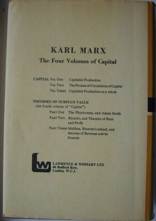 Capital by Karl Marx Volume 1 Lawrence & Wishart Hardback Edition 2