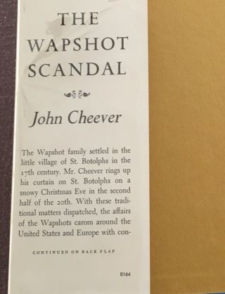 Wapshot Scandal John Cheever,  The Horse Knows the Way John O ' Hara / First Ed 5