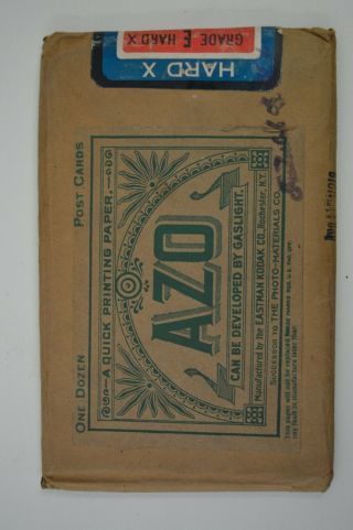 Vintage Azo Hard X Grade E Hard X Postcard Printing Paper