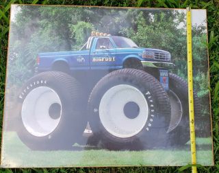 1990 ' s Vintage Bigfoot Monster Truck Poster In Orig cellophane 16 x20 Float Tire 2