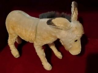 Vintage Steiff Donkey Grissy Tall with Button ID 14 x 8 6
