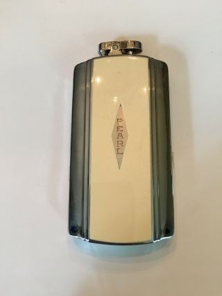 Vintage Ronson Lighter & Cigarette Case Combo Art Deco Ivory Enamel & Silver