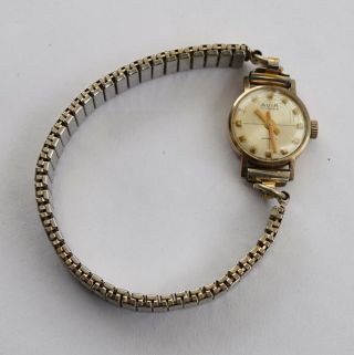 Vintage Ladies Avia Swiss 17 Jewels Watch.  9k 0,  375 Gold Watch