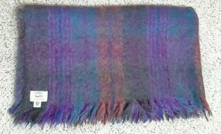 Vintage Avoca Handweavers Mohair Wool Lap Throw Blanket Ireland