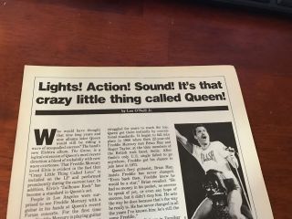 1980 Vintage 5pg Article On Crazy Little Thing Called Queen With Freddie Mercury