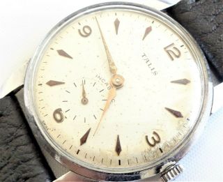 Vintage Talis Swiss Made Military Style Hand Winding Men 