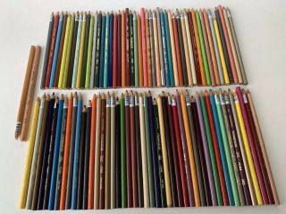 92 Count Vintage Sanford Prismacolor Colored Pencils