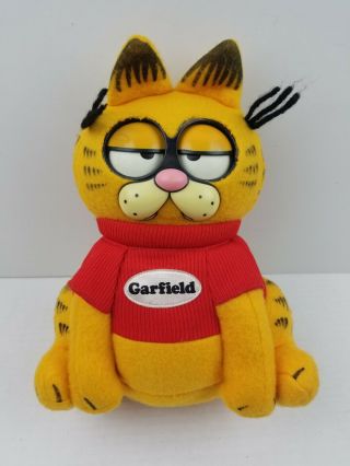 Vintage Plush Toy 1983 Mattel Pull String Talking Garfield Cat