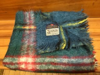 Vtg 1967 Glen Cree Mills Centennial Tartan Plaid Mohair Blanket Throw Scotland