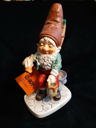 Vintage Goebel,  W.  Germany Co - Boy Gnome - Kuni - The Painter Figurine,  8 "