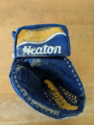 Vintage Heaton Pro 90z Hockey Goalie Glove Trapper