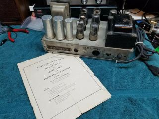 Knight Model 514 Mono Vacuum Tube Amplifier With Tubes -