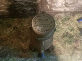 F Vintage Trident Brass Water Meter Neptune