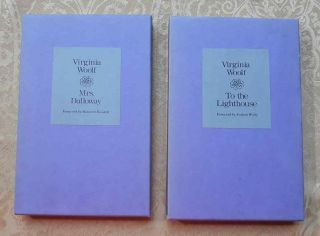 Vintage Set Virginia Woolf To The Lighthouse Mrs.  Dalloway Hardcover Slipcase