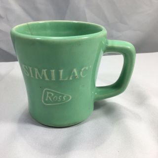 Mccoy Usa Pottery Chunky Diner Coffee Mug Cup Similac Ross Vintage Green