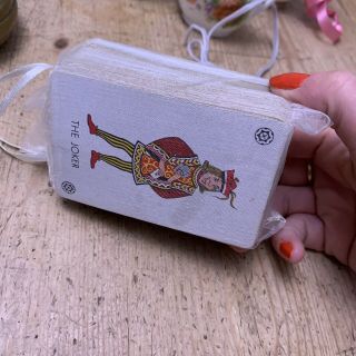 Vintage Alice & Wonderland Prop Set Pocket Watch,  Tea Party China,  Playing Cards 5