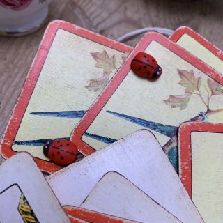 Vintage Alice & Wonderland Prop Set Pocket Watch,  Tea Party China,  Playing Cards 7