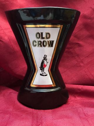 Old Crow Whiskey Bourbon Vase Kentucky Whiskies Frankfort Ky Vintage