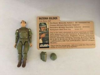 Vintage 1982 Gi Joe Zap Bazooka Soldier V1