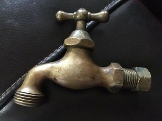 Vintage Brass Spigot Water Faucet Sink Wall Retro Valve Old