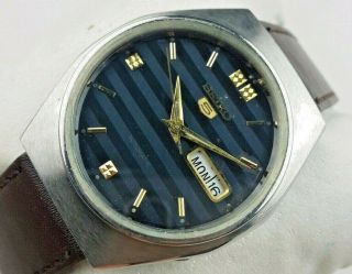 Vintage Seiko 5 6309a 17j Men Automatic Japan Dial Wrist Watch C0554