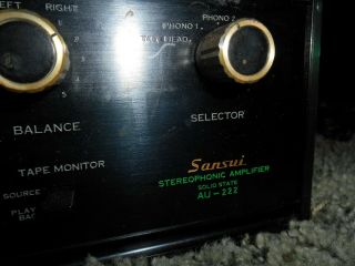 Sansui AU - 222 Integrated Stereo Amplifier For parts/rebuild 4
