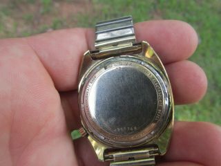 Vintage BULOVA accuquartz 10kt gold plated mens watch NR 6