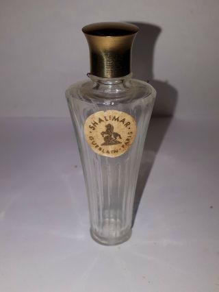 Vintage Guerlain Shalimar Perfume Bottle in Leather Pouch 4