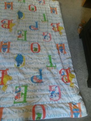 VINTAGE Sesame Street Comforter TWIN ABC Muppet Character Bedspread 5