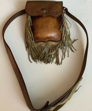 Vintage Thad Greene Westcliffe Co Leather Saddle Bag Pouch