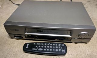 Rca Vr552 4 Head Accusearch Vr Plus,  Vcr With Remote Great