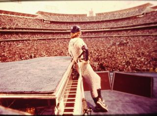 Elton John At " The Dodger Stadium " - Vintage 35mm Slide - 1975