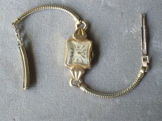 Vintage 14kt Gold Gruen Precision Ladies Watch 17 Jewels