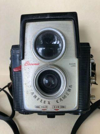 Brownie Starflex camera - old - stamped made in USA by Eastman Kodak co 3