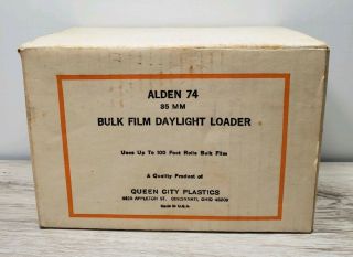 Alden 74 Bulk Film Daylight Loader 35mm Vtg W Box Instructions