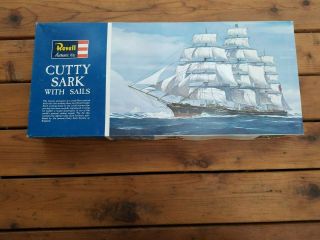 Vintage Revell Cutty Sark 1:96 Model Kit Ship With Sails H - 395